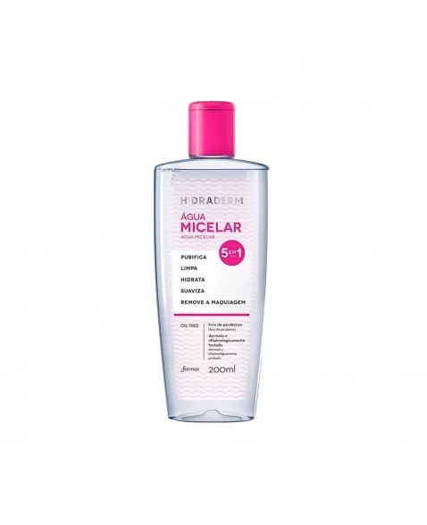 ÁGUA MICELAR HIDRADERM 200ML FARMAX