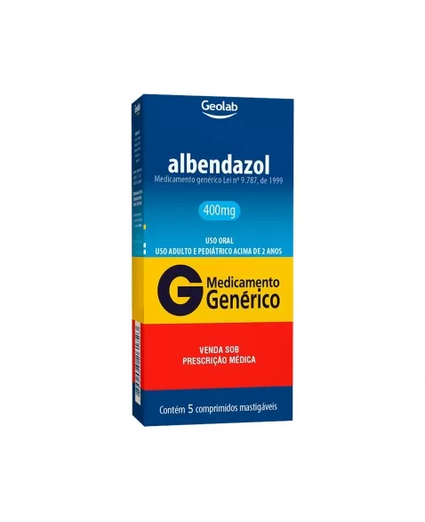 ALBENDAZOL 400MG 5COM GEOLAB