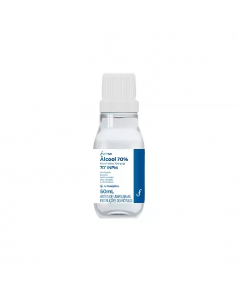 ÁLCOOL ANTISSÉPTICO 50ML 70% FARMAX