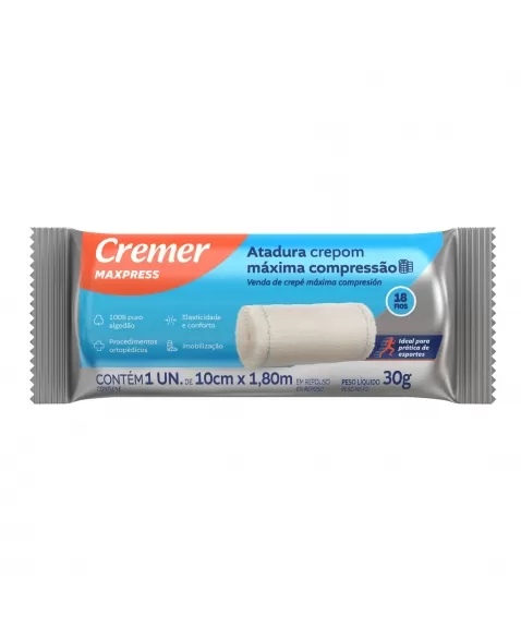 ATADURA CREPOM MAXPRESS 10CMX1.8M 18FIOS CREMER