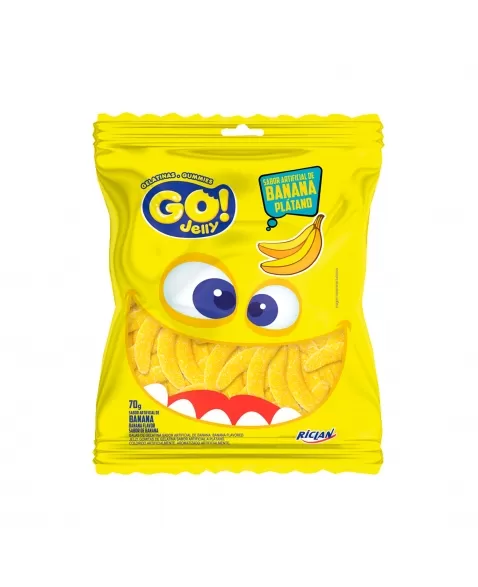 BALA GO JELLY GELATINA BANANA 70G RICLAN