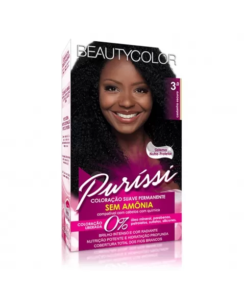 BEAUTYCOLOR PURÍSSI SEM AMÔNIA 3.0 CASTANHO ESCURO