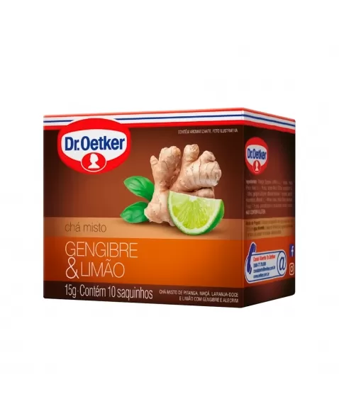 CHÁ GENGIBRE E LIMÃO 15G C/10 SACHÊS DR.OETKER