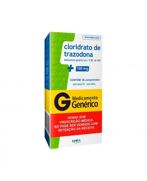 CLORIDRATO TRAZODONA 100MG 30COM C1* ZYDUS