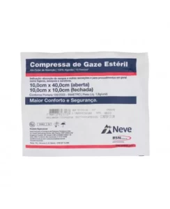 COMPRESSA GAZE ESTÉRIL 10X10 13FIOS C/10 CROCHÊ NEVE