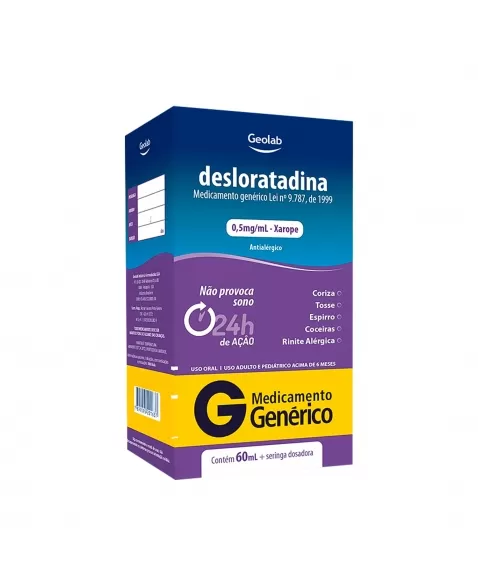 DESLORATADINA XAROPE 0,5MG/ML 60ML GEOLAB