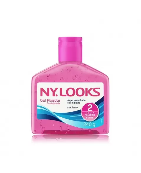 GEL FIXADOR NY LOOKS ROSA FIXAÇÃO FORTE 240G COTY