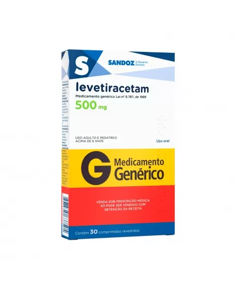 LEVETIRACETAM 500MG 30COM C1* SANDOZ