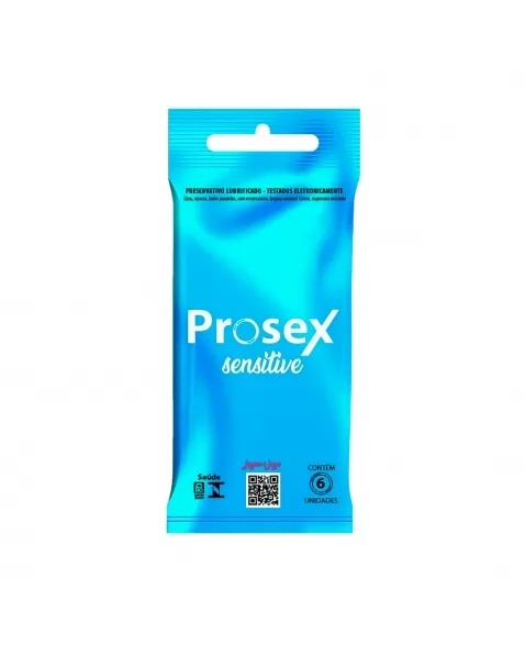 PRESERVATIVO LUBRIFICADO SENSITIVE C/6 PROSEX