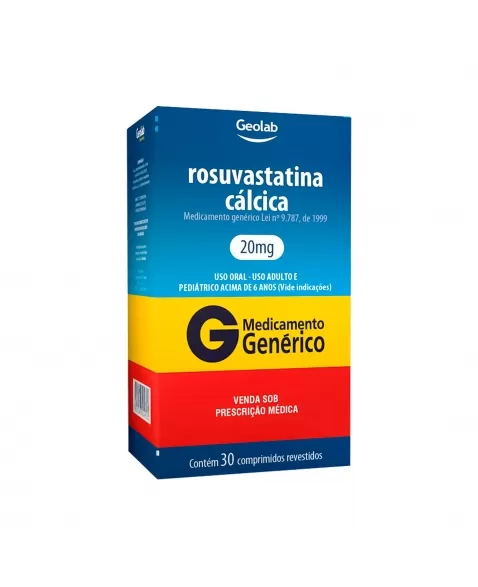 ROSUVASTATINA CÁLCICA 20MG 30COM GEOLAB