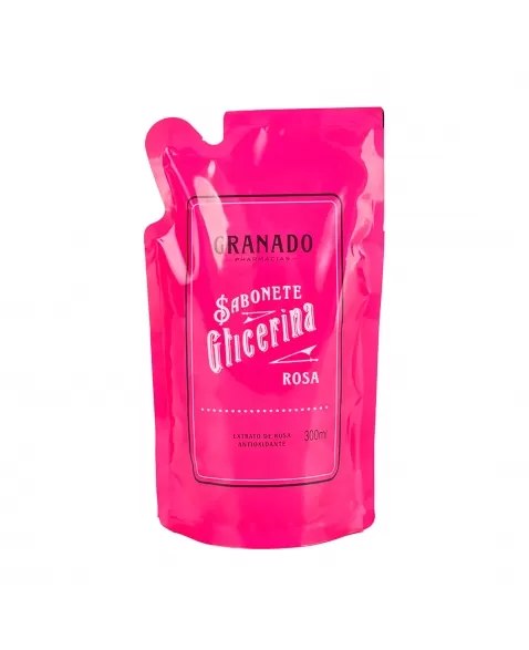 SABONETE LÍQUIDO GLICERINA ROSA REFIL 300ML GRANADO