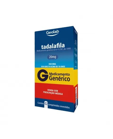 TADALAFILA 20MG 2COM GEOLAB