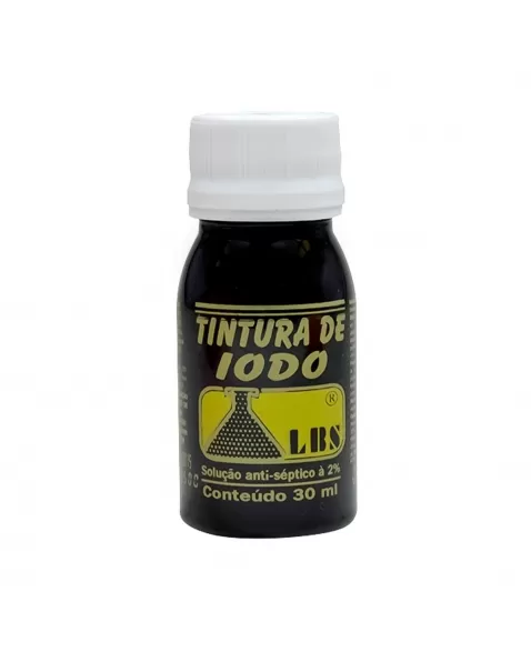 TINTURA IODO SOLUÇÃO 2% ANTISSEPTICA 30ML LBS