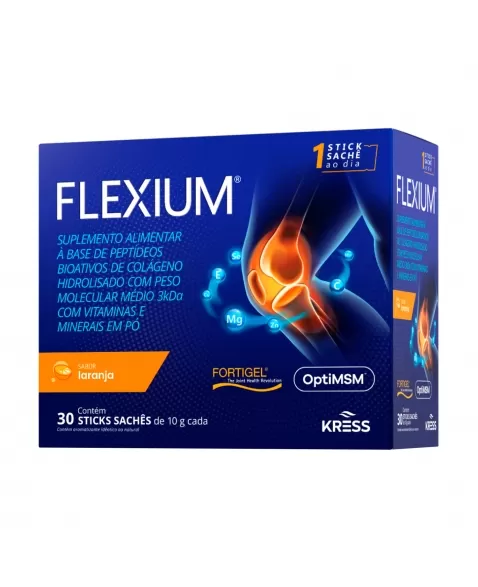 FLEXIUM LARANJA 10G C/30 STICK SACHÊS KRESS