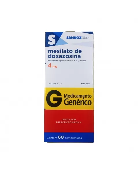 DOXAZOSINA 4MG 60COM SANDOZ