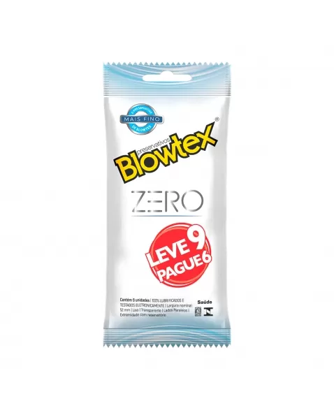 PRESERVATIVO LUBRIFICADO ZERO MAIS FINO LEVE 9 PAGUE 6 BLOWTEX