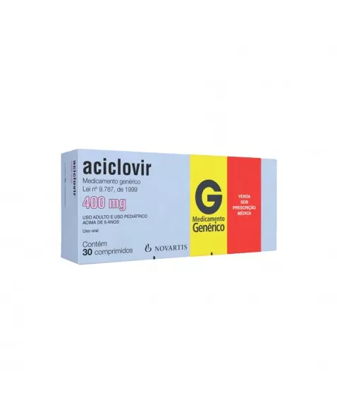 ACICLOVIR 400MG 30COM NOVARTIS