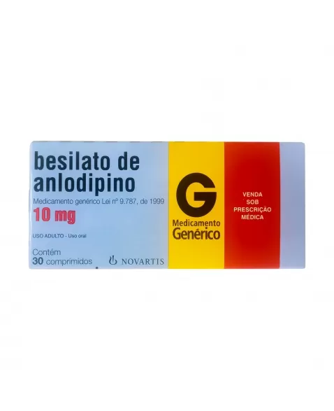 ANLODIPINO 10MG 30COM NOVARTIS