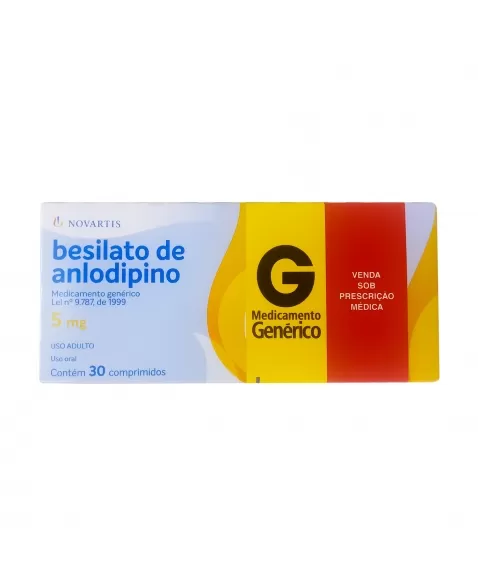 ANLODIPINO 5MG 30COM NOVARTIS