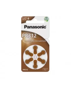 BATERIA 1.4VOLTS APARELHO AUDITIVO PR312 C/6 PANASONIC