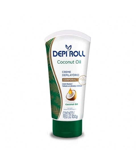 CREME DEPILATÓRIO CORPORAL ÓLEO DE COCO 100G DEPIROLL