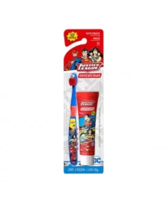 ESCOVA DENTAL INFANTIL + GEL DENTAL 50G HERÓIS DENTALCLEAN