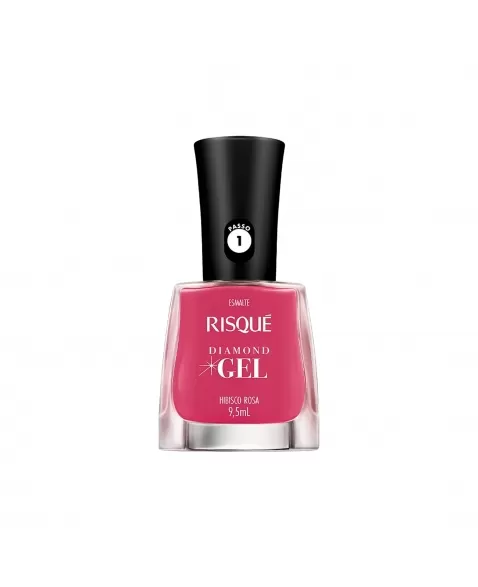 ESMALTE RISQUÉ DIAMOND GEL HIBISCO ROSA 9,5ML COTY