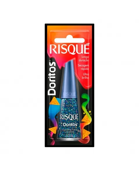 ESMALTE RISQUÉ DORITOS GLITTER OUSADIA NA PONTA DOS DEDOS BLISTER COTY