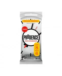 PRESERVATIVO LUBRIFICADO EFEITO RETARDANTE LEVE 8 PAGUE 6 PRUDENCE