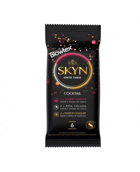 PRESERVATIVO LUBRIFICADO SKYN COCKTAIL C/6 BLOWTEX