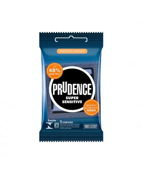 PRESERVATIVO LUBRIFICADO SUPER SENSITIVE C/3 PRUDENCE