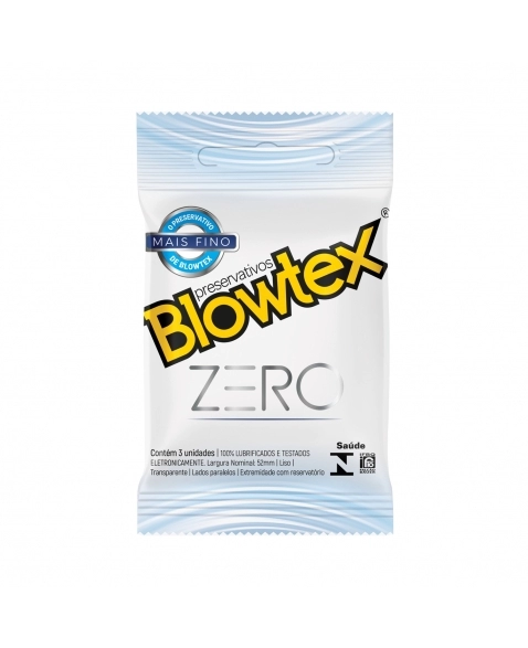 PRESERVATIVO LUBRIFICADO ZERO MAIS FINO C/3 BLOWTEX