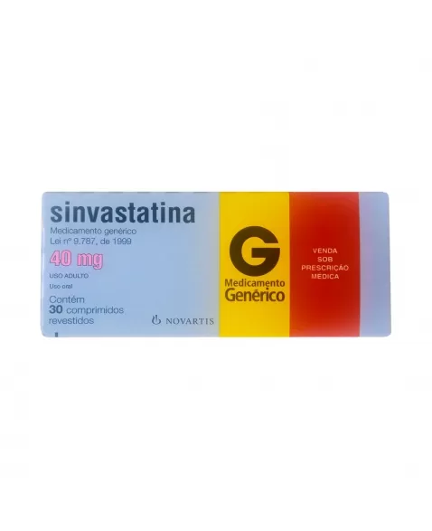 SINVASTATINA 40MG 30COM NOVARTIS