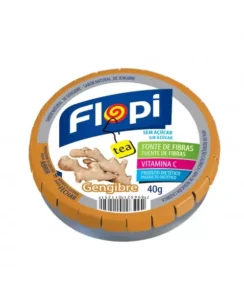 BALAS TEA FLOPI SEM AÇÚCAR GENGIBRE 40G FLORESTAL