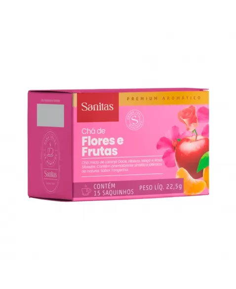 CHÁ SANITAS FLORES E FRUTAS 22,5G C/15 SACHÊS LIFAR