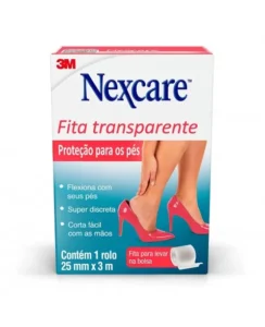 FITA PROTEÇÃO PARA PÉS TRANSPARENTE 25X3M NEXCARE 3M