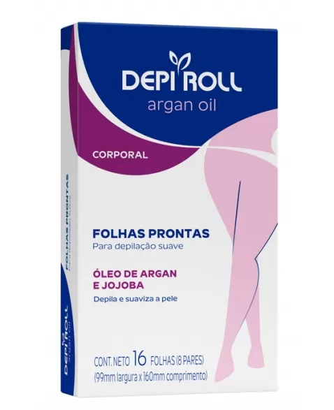 FOLHAS PRONTAS CORPORAL ARGAN OIL 8 PARES DEPIROLL