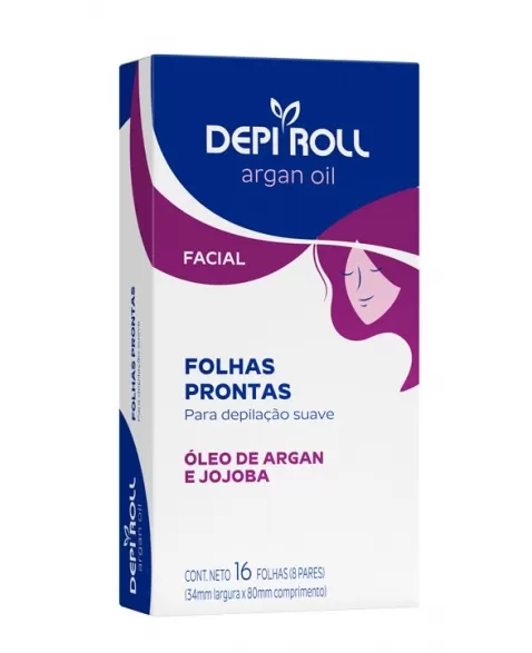 FOLHAS PRONTAS FACIAL ARGAN OIL 8 PARES DEPIROLL