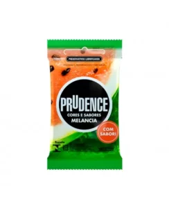 PRESERVATIVO LUBRIFICADO CORES E SABORES MELANCIA C/3 PRUDENCE