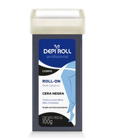 REFIL CERA CORPORAL ROLL-ON NEGRO 100G DEPIROLL