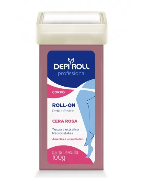 REFIL CERA CORPORAL ROLL-ON ROSA 100G DEPIROLL