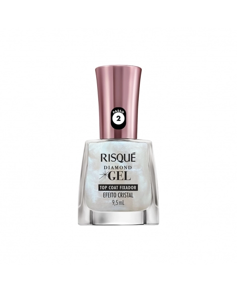 ESMALTE RISQUÉ DIAMOND GEL TOP COAT FIXADOR EFEITO CRISTAL 9,5ML COTY