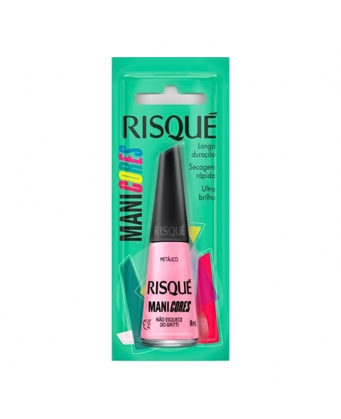 ESMALTE RISQUÉ METÁLICO MANI CORES NÃO ESQUECE DO GRITTI BLISTER COTY