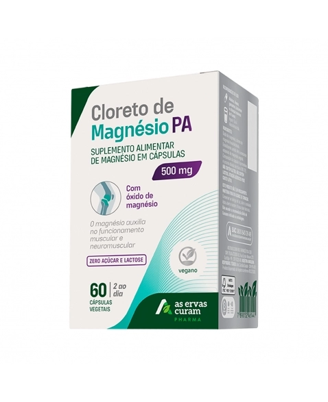 CLORETO DE MAGNÉSIO PA 500MG 100CAPS AS ERVAS CURAM