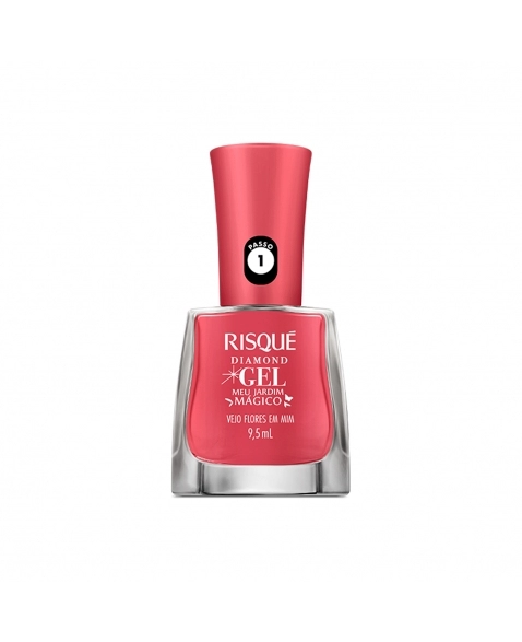 ESMALTE RISQUÉ DIAMOND GEL MEU JARDIM MÁGICO VEJO FLORES EM MIM 9,5ML COTY