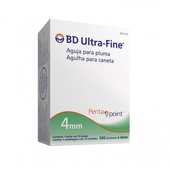 AGULHA PARA CANETA ULTRA-FINE PENTAPOINT 4MM C/10 32G (0,23MM) X 4MM BD