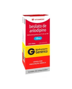 ANLODIPINO BESILATO 10MG 30COM VITAMEDIC