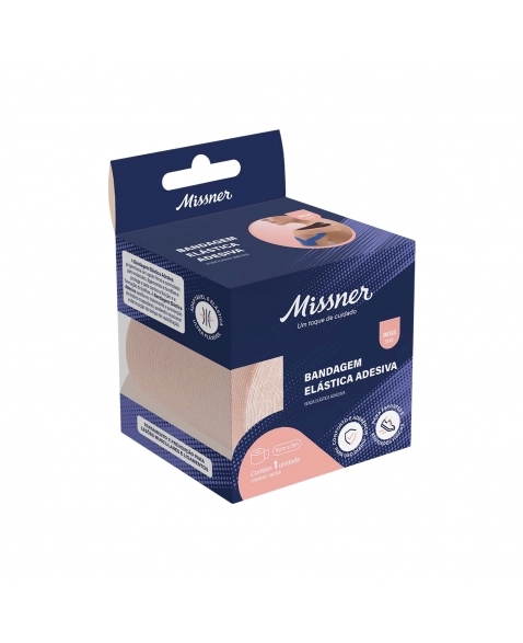 BANDAGEM ELÁSTICA ADESIVA 5CMX5M BEGE MISSNER