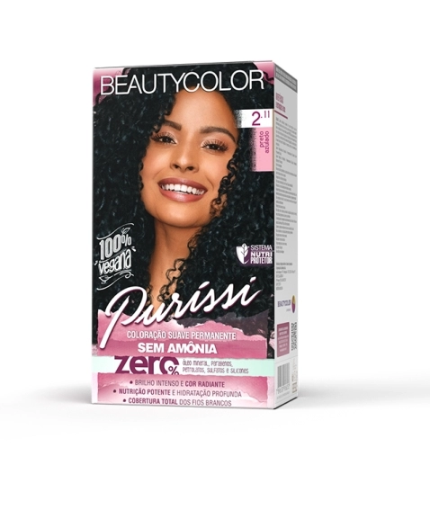 BEAUTYCOLOR PURISSI SEM AMÔNIA 2.11 PRETO AZULADO