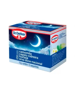 CHÁ MISTO CAMOMILA, CAPIM-CIDREIRA, HORTELÃ E ERVA-DOCE-NACIONAL 15G C/10 SACHÊS DR.OETKER